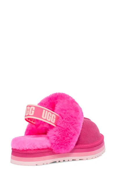 Ugg Kids' Funkette Genuine Shearling Slipper In Taffy Pink