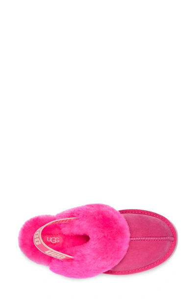 Ugg Kids' Funkette Genuine Shearling Slipper In Taffy Pink