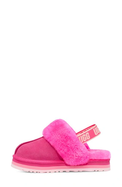 Ugg Kids' Funkette Genuine Shearling Slipper In Taffy Pink