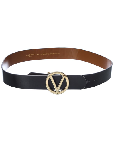 Shop Valentino By Mario Valentino Bessy Embossed Leather Belt In Black
