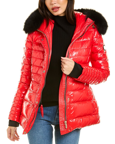 Shop Gorski Puffer Down Jacket In Red