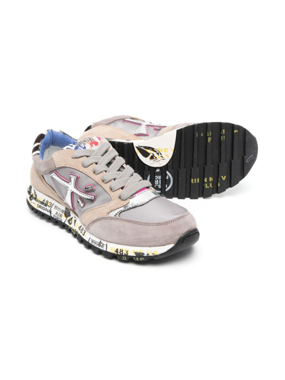 Premiata Panelled Lace-up Sneakers In Grey