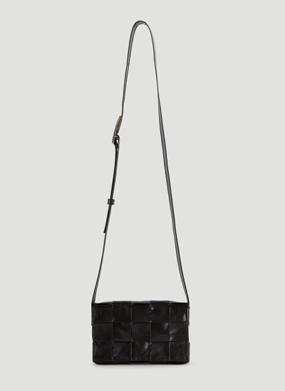 Shop Bottega Veneta Cassette Small Shoulder Bag In Black