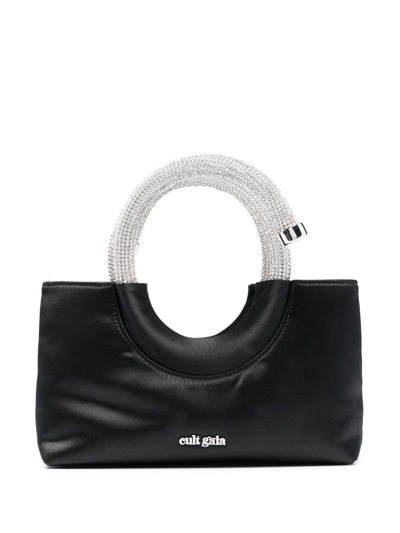 Shop Cult Gaia Nika Crystal Spiral-handle Bag In Black