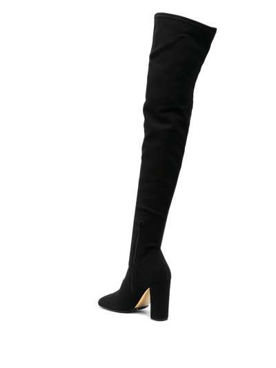 Shop Valentino 95mm Over-the-knee Boots In Black