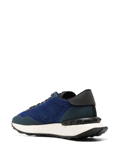 Shop Valentino Vlogo Signature Low-top Sneakers In Blue