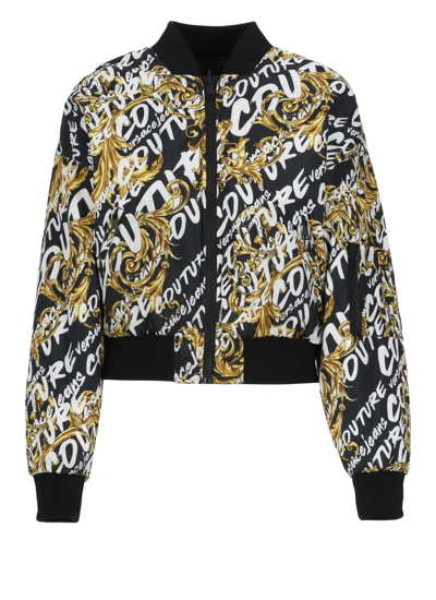 Shop Versace Jeans Couture Reversible Jacket In 899 + 948
