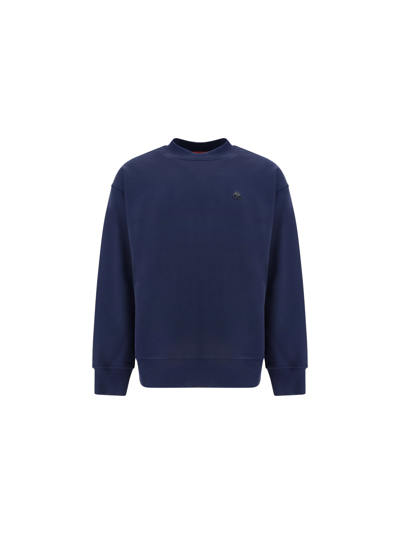 Shop Moose Knuckles Marine Park Sweatshirt In Dark Saphir