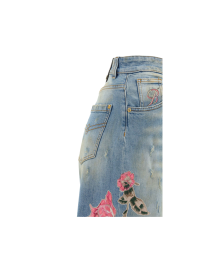 Shop Blumarine Boyfriend Jeans In Country Blue