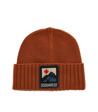 Shop Dsquared2 Simple Man Sienna Beanie In Brown