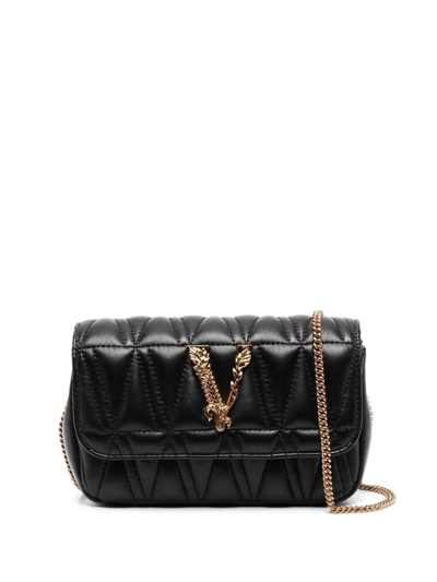 Shop Versace Virtus Evening Bag In Nero