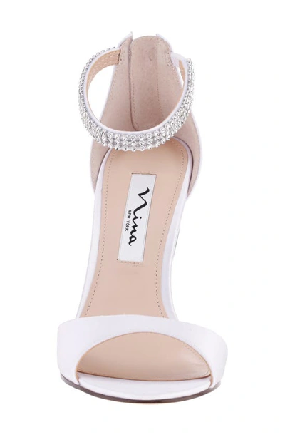 Shop Nina Volanda Ankle Strap Sandal In White