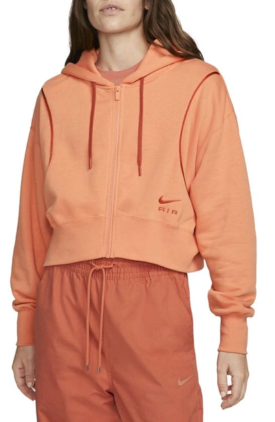 Women s Air Full zip Fleece Hoodie In Orange Trance