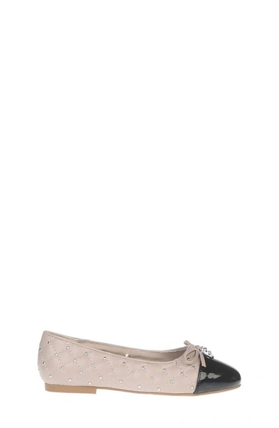 Shop Vince Camuto Kids' Contrast Closed Ballet Flat In Tan