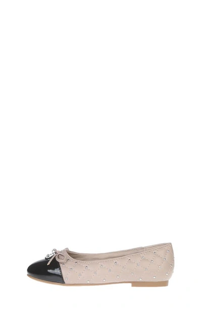 Shop Vince Camuto Kids' Contrast Closed Ballet Flat In Tan