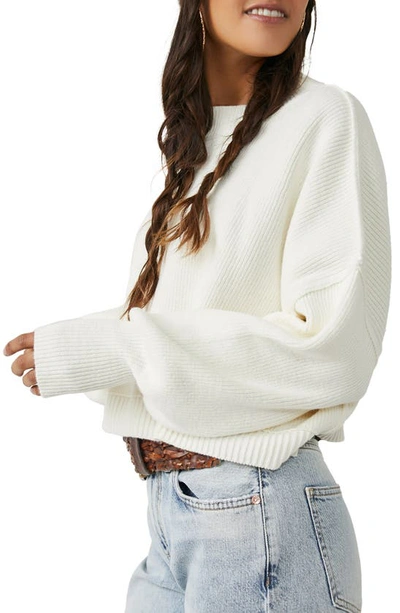 Free People Easy Street Crop Pullover Sweater In Moonglow In Moonglow