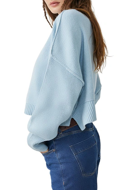 Shop Free People Easy Street Crop Pullover In Cloud Cruise