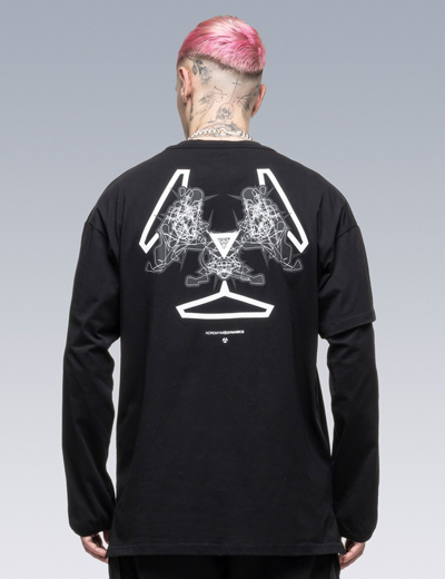 Shop Acronym 100% Organic Cotton Long Sleeve T-shirt In Black