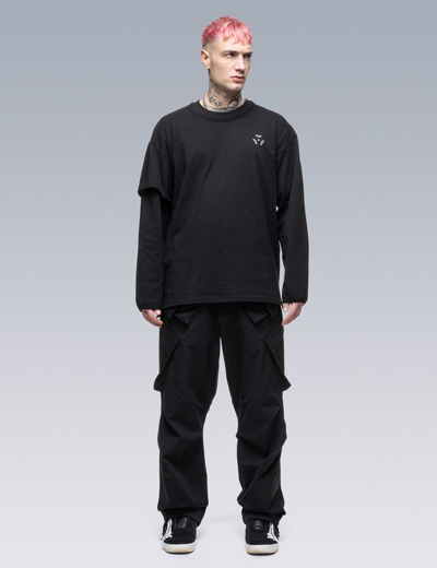 Shop Acronym 100% Organic Cotton Long Sleeve T-shirt In Black