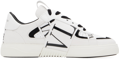 Shop Valentino White & Black 'vl7n' Sneakers In A01 Bianco/bianco/ne
