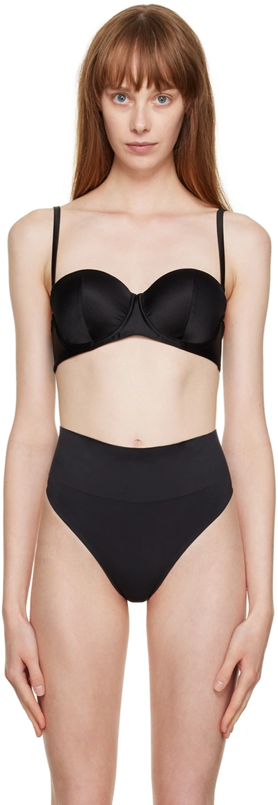Wolford Sheer Touch Underwired Bandeau Bra In 000 Black
