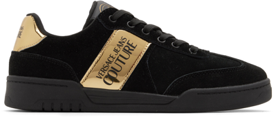 Shop Versace Jeans Couture Black Brooklyn Sneakers In E899 Black