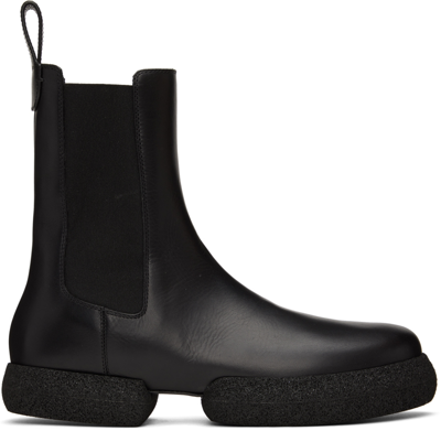 Shop Dries Van Noten Black Platform Chelsea Boots In 900 Black