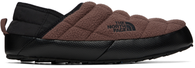 Shop The North Face Brown & Black Thermoball Traction V Denali Mules In 8c3 Dark Oak/tnf Bla