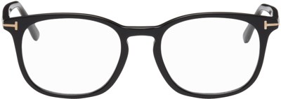 Shop Tom Ford Black Square Glasses In Shiny Black