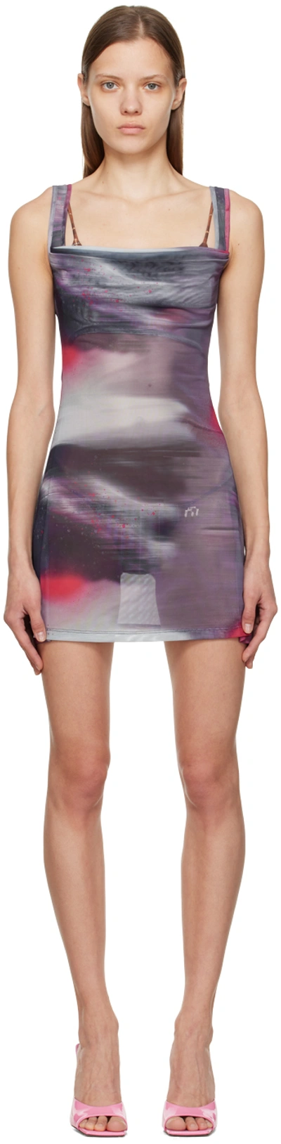 Shop Miaou Purple Ginger Minidress In Motion Pink
