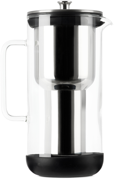 Shop Aarke Silver Purifier Water Filter Pitcher In Clear Glass