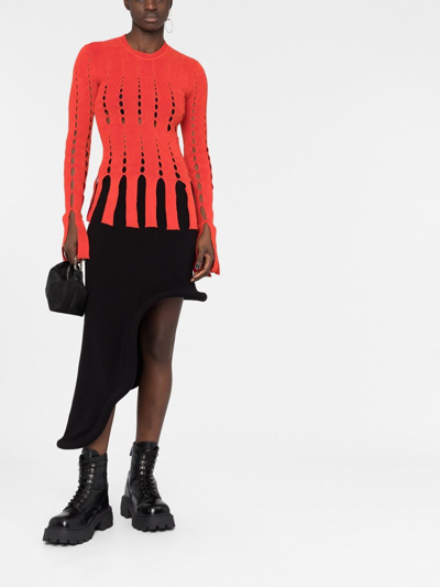 Shop Ambush Cut-out Knitted Top In Orange