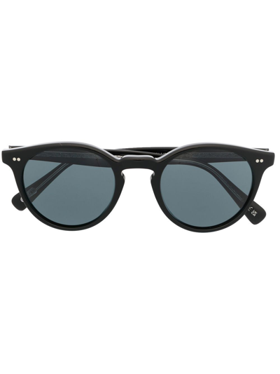 Shop Oliver Peoples Romare Round-frame Sunglasses In Black