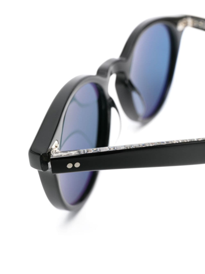 Shop Oliver Peoples Romare Round-frame Sunglasses In Black