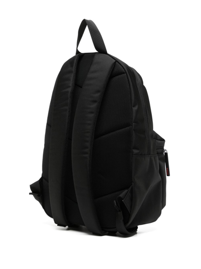 Shop Hugo Logo-print Backpack In Black