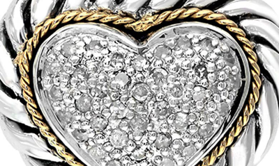 Shop Effy Two-tone Diamond Pavé Pendant Necklace In White