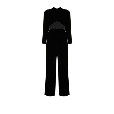 Shop Rixo London Beatriz Velvet Jumpsuit - Women's - Silk/viscose/polyester In Black