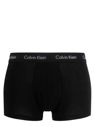 Shop Calvin Klein Underwear Black Cotton Boxer Briefs Set
