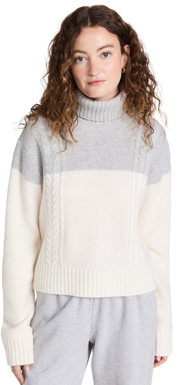 Shop Atm Anthony Thomas Melillo Merino Wool Cable Knit Turtleneck Sweater