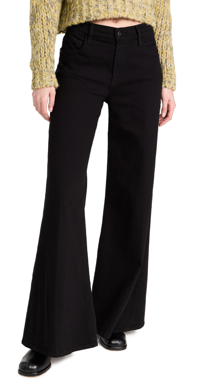 Frame Le Slim Palazzo Wide Leg Jeans In Film Noir