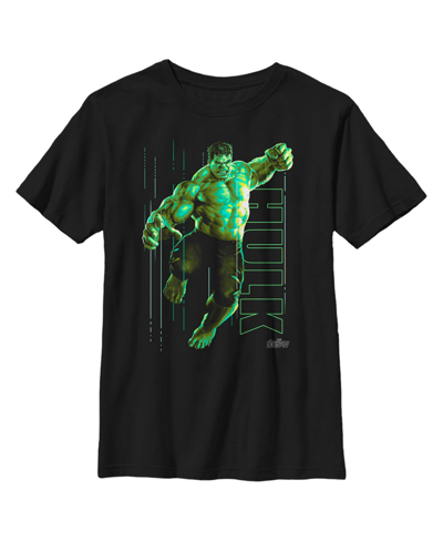 Shop Marvel Boy's  Avengers: Infinity War Hulk Portrait Child T-shirt In Black