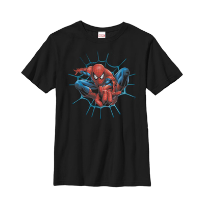 Shop Marvel Boy's  Spider-man Web Slinger Jump Child T-shirt In Black