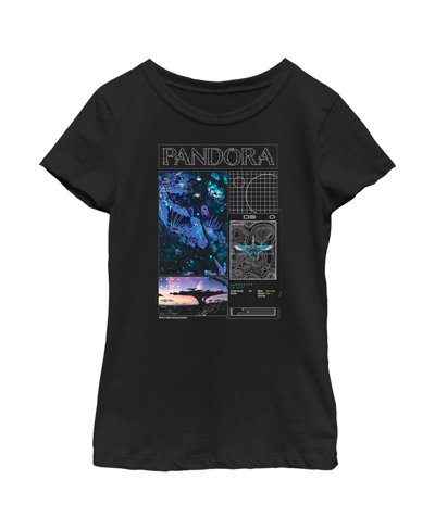 Shop 20th Century Fox Girl's Avatar Pandora Diagrams Child T-shirt In Black