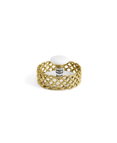 Michael Aram Love Knot 2 Piece Coaster Stopper Set In Silver-tone
