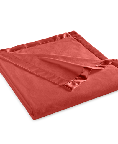 Shop Martha Stewart Collection Soft Fleece Blanket, King, Created For Macy's In Cinnamon