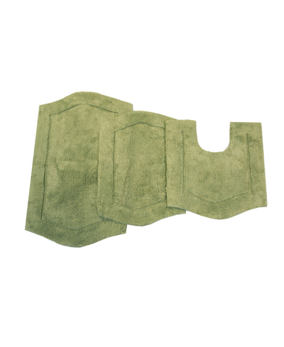 Home Weavers Waterford 3-pc. Bath Rug Set In Sage
