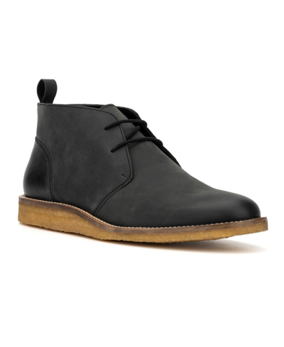 Shop Reserved Footwear Men's Deegan Leather Chukka Boots In Black