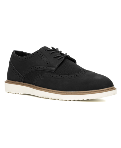 Shop New York And Company Men's Tyler Wingtip Oxford Shoes In Black