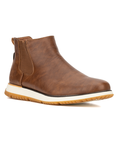 Shop New York And Company Men's Parker Chelsea Boots In Brown