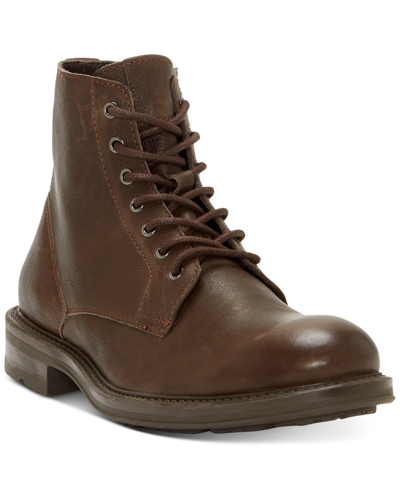 Shop Vince Camuto Men's Langston Leather Lace-up Boot Men's Shoes In Anthracite